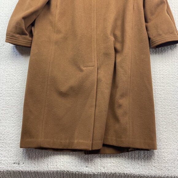 VTG Holt Renfrew Wool / Cashmere Dress Coat Mocha Brown Women Sz 10 Canada Made - Picture 13 of 13